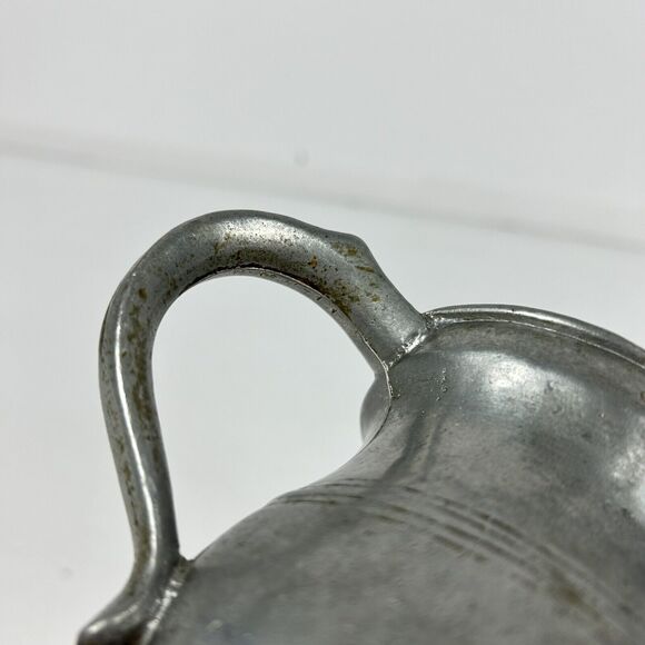 Vintage SMC Sexton Semetale Pewter Cream & Sugar MCM Colonial - Picture 12 of 16